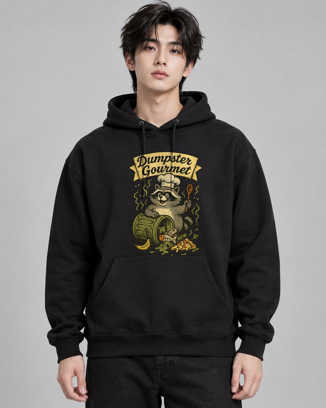 Dumpster Gourmet Raccoon - Black