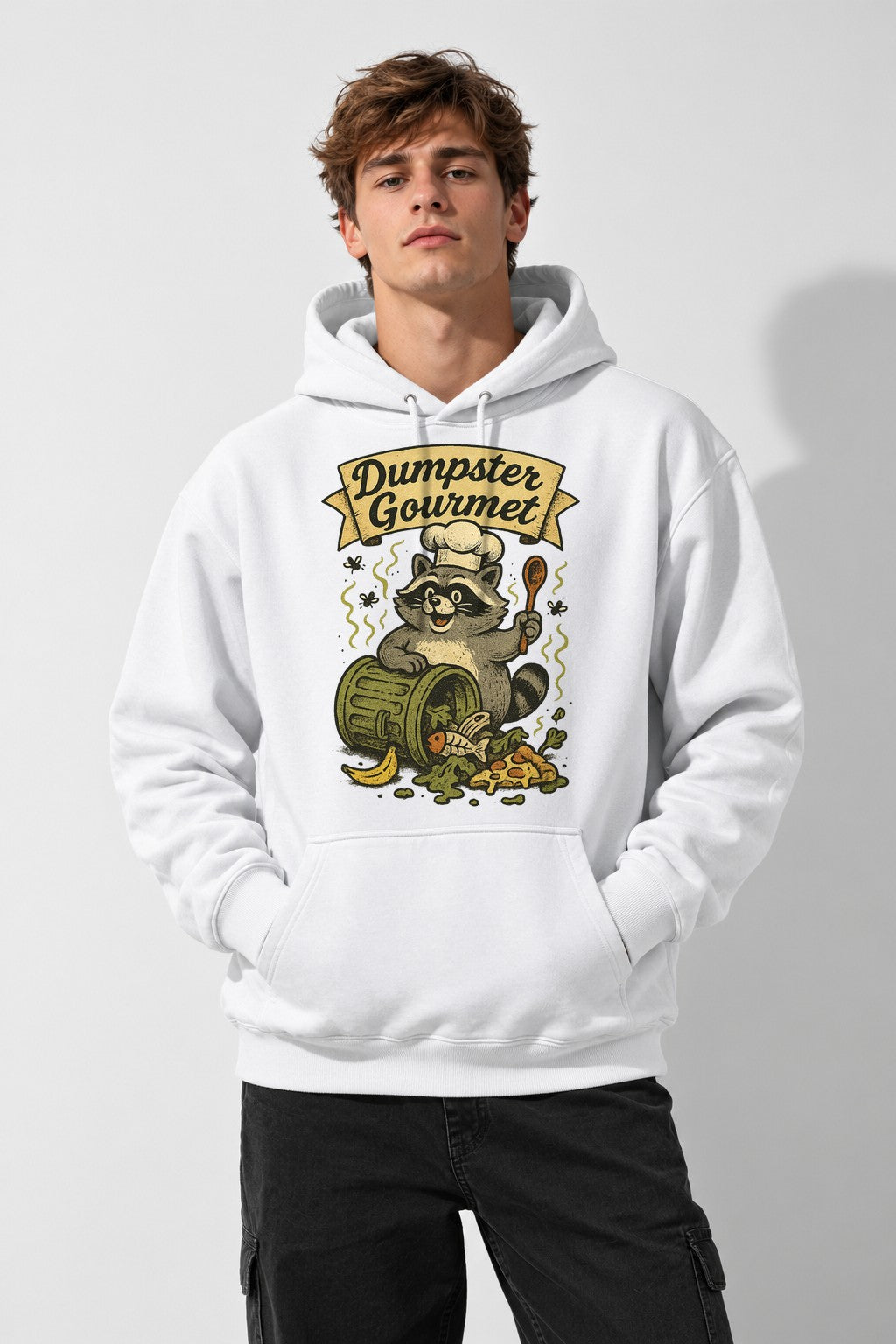 Dumpster Gourmet Raccoon - White