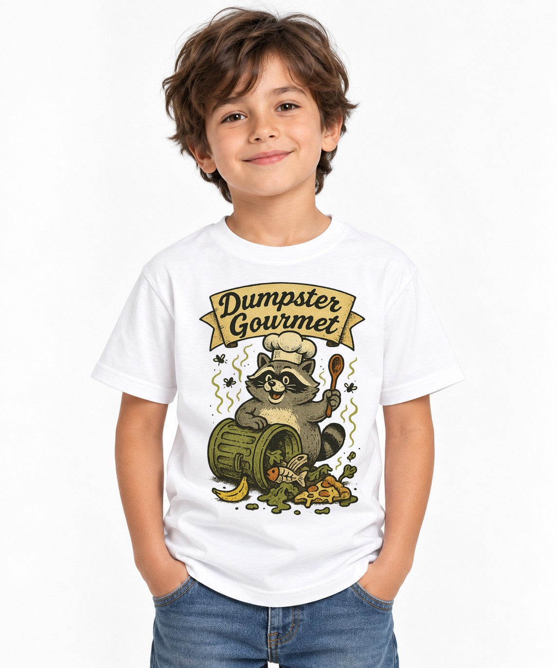Dumpster Gourmet Raccoon - White