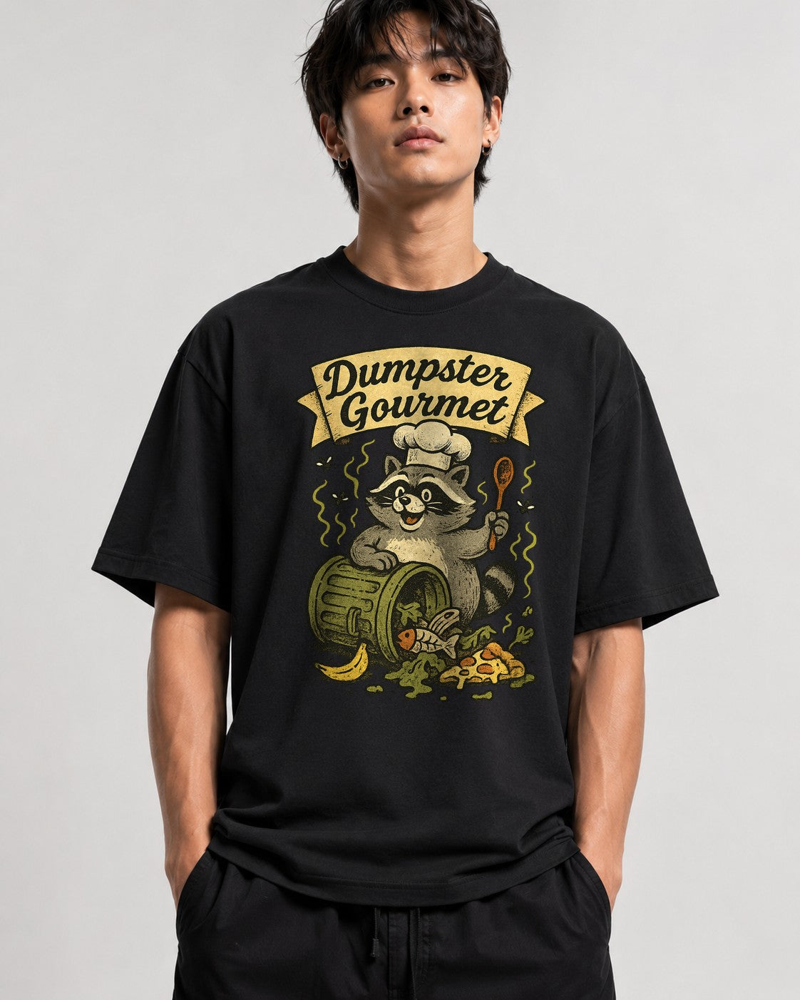 Dumpster Gourmet Raccoon - Black