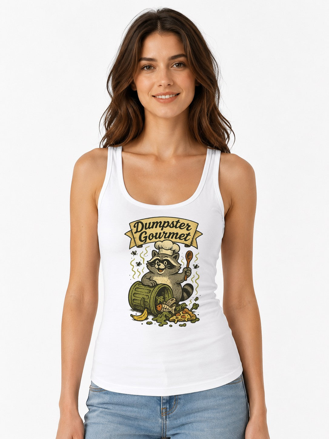 Dumpster Gourmet Raccoon - White