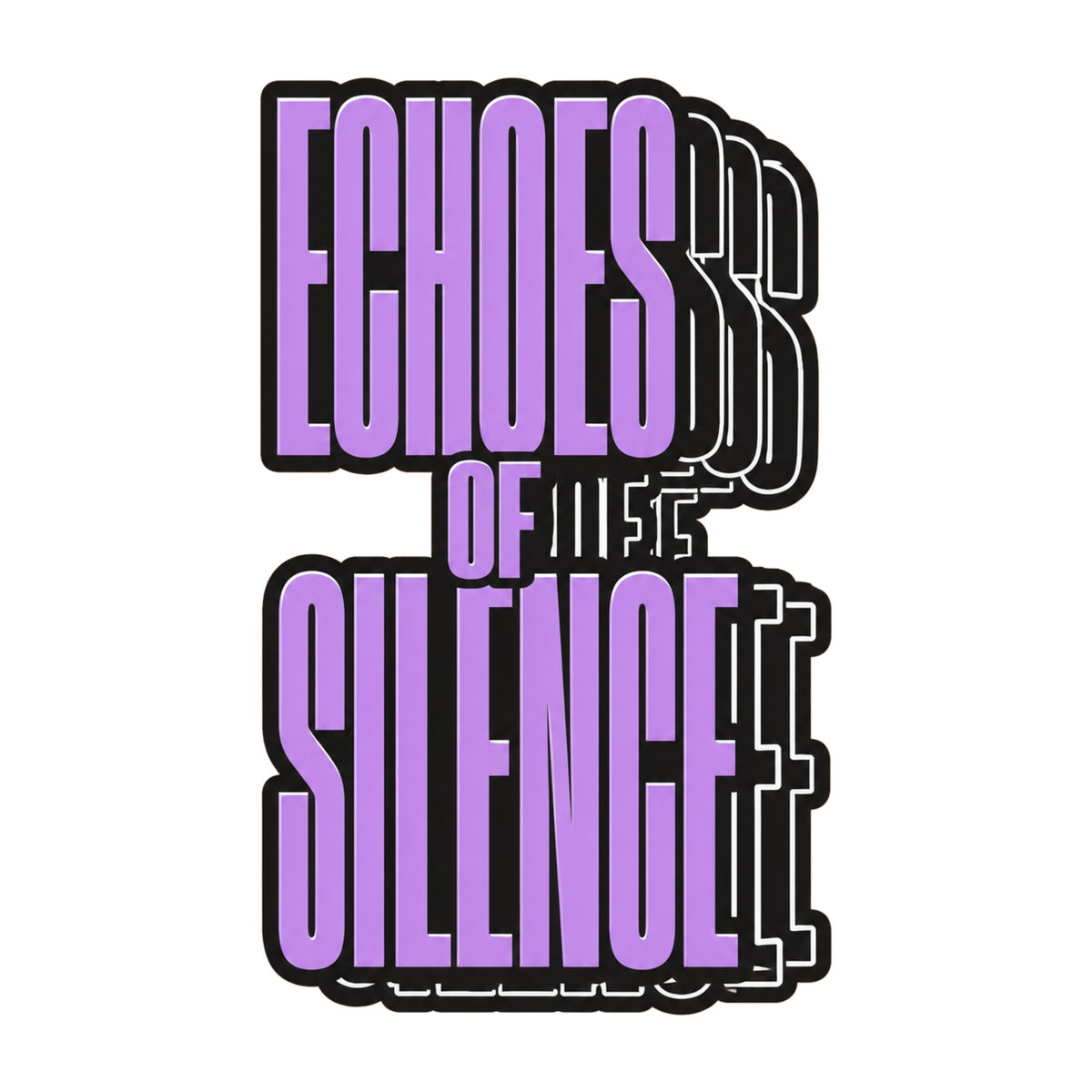 Echoes of Silence Graphic Tee - Bold Typography Street Style