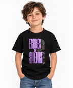 Echoes of Silence Graphic Tee - Bold Typography Street Style - Black