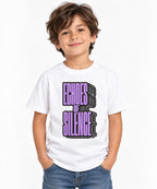 Echoes of Silence Graphic Tee - Bold Typography Street Style - White