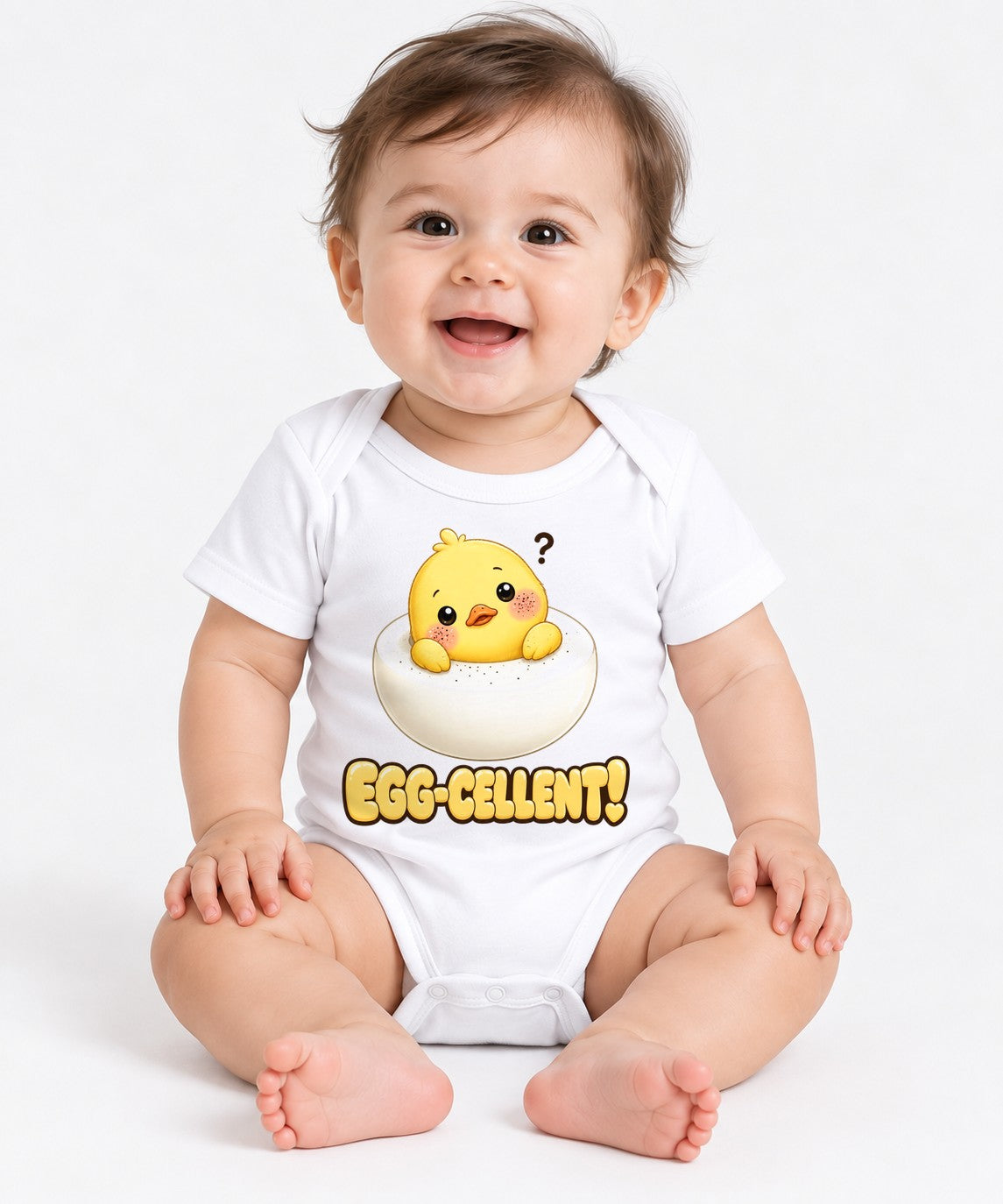 Egg-cellent Chick - White