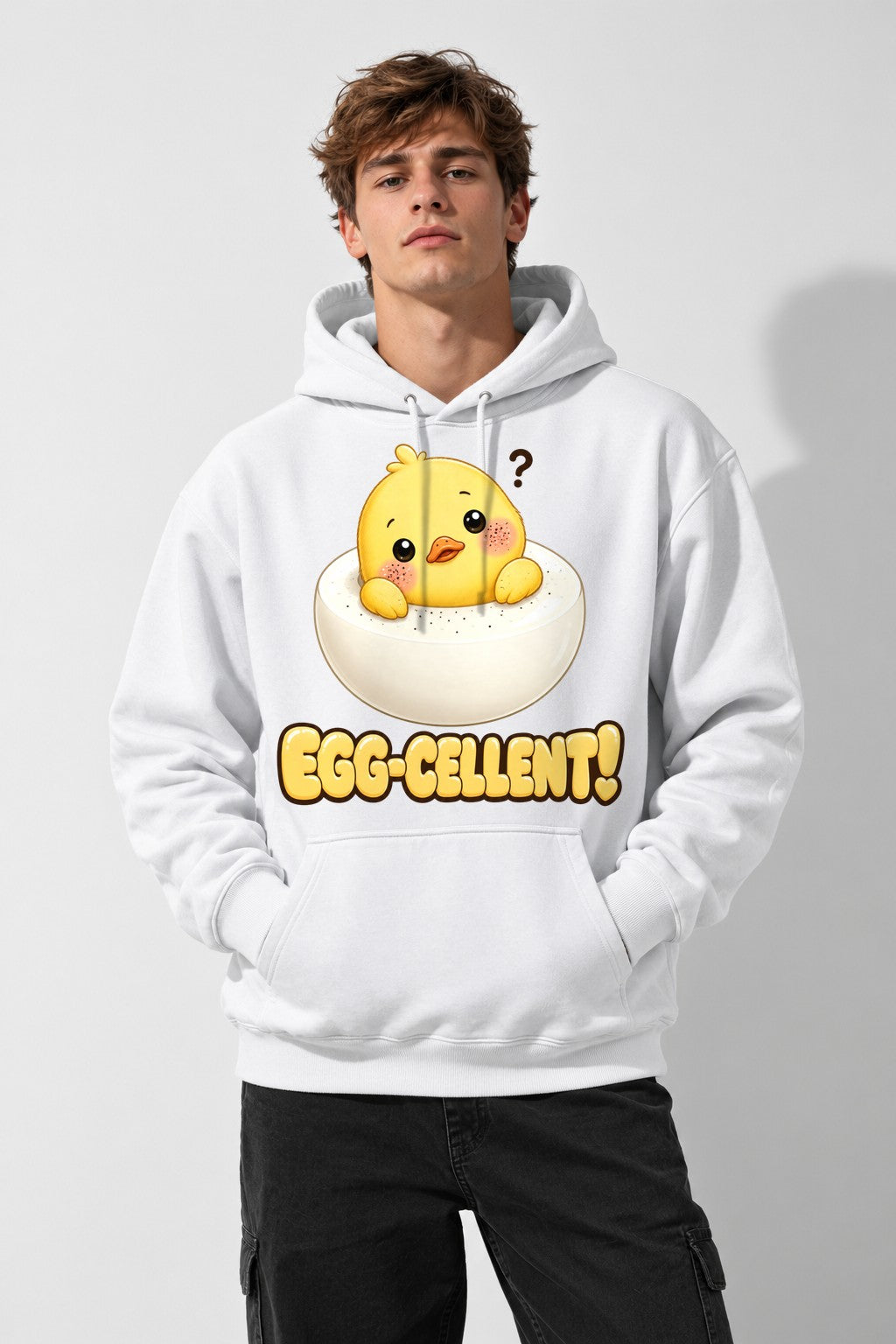 Egg-cellent Chick - White