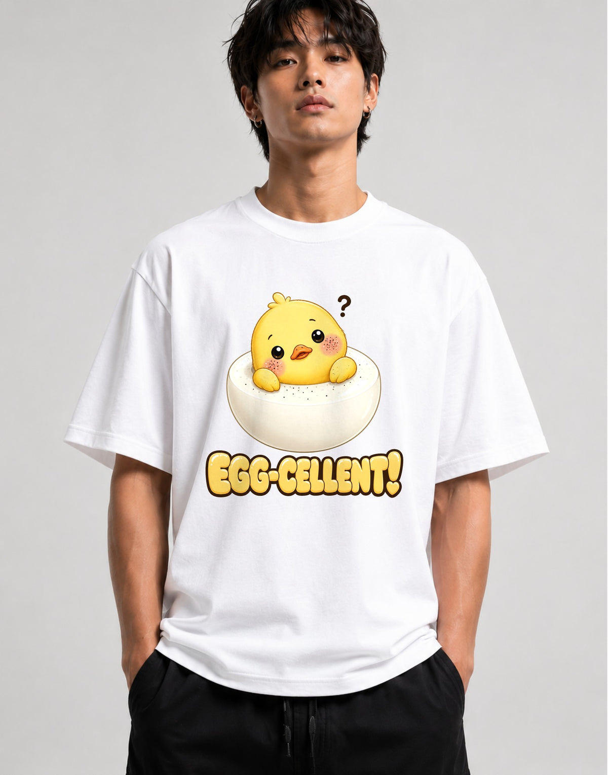 Egg-cellent Chick - White