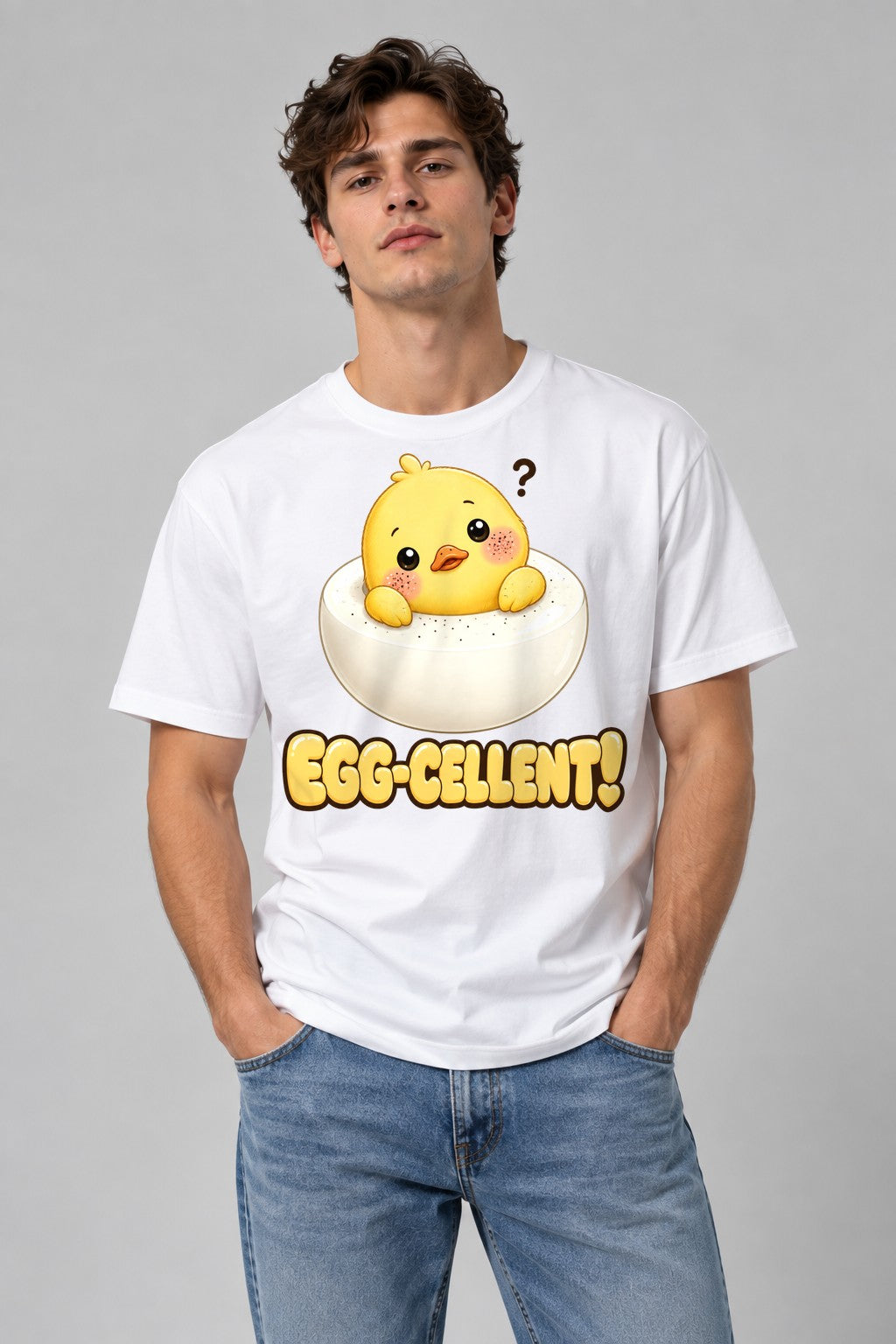 Egg-cellent Chick - White