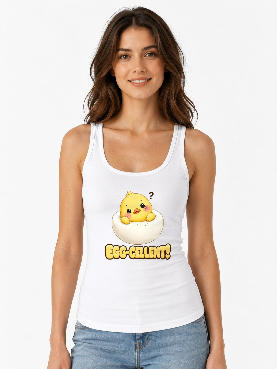 Egg-cellent Chick - White
