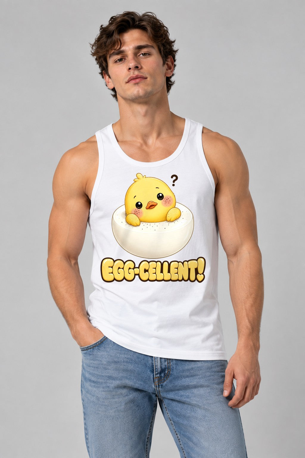 Egg-cellent Chick - White
