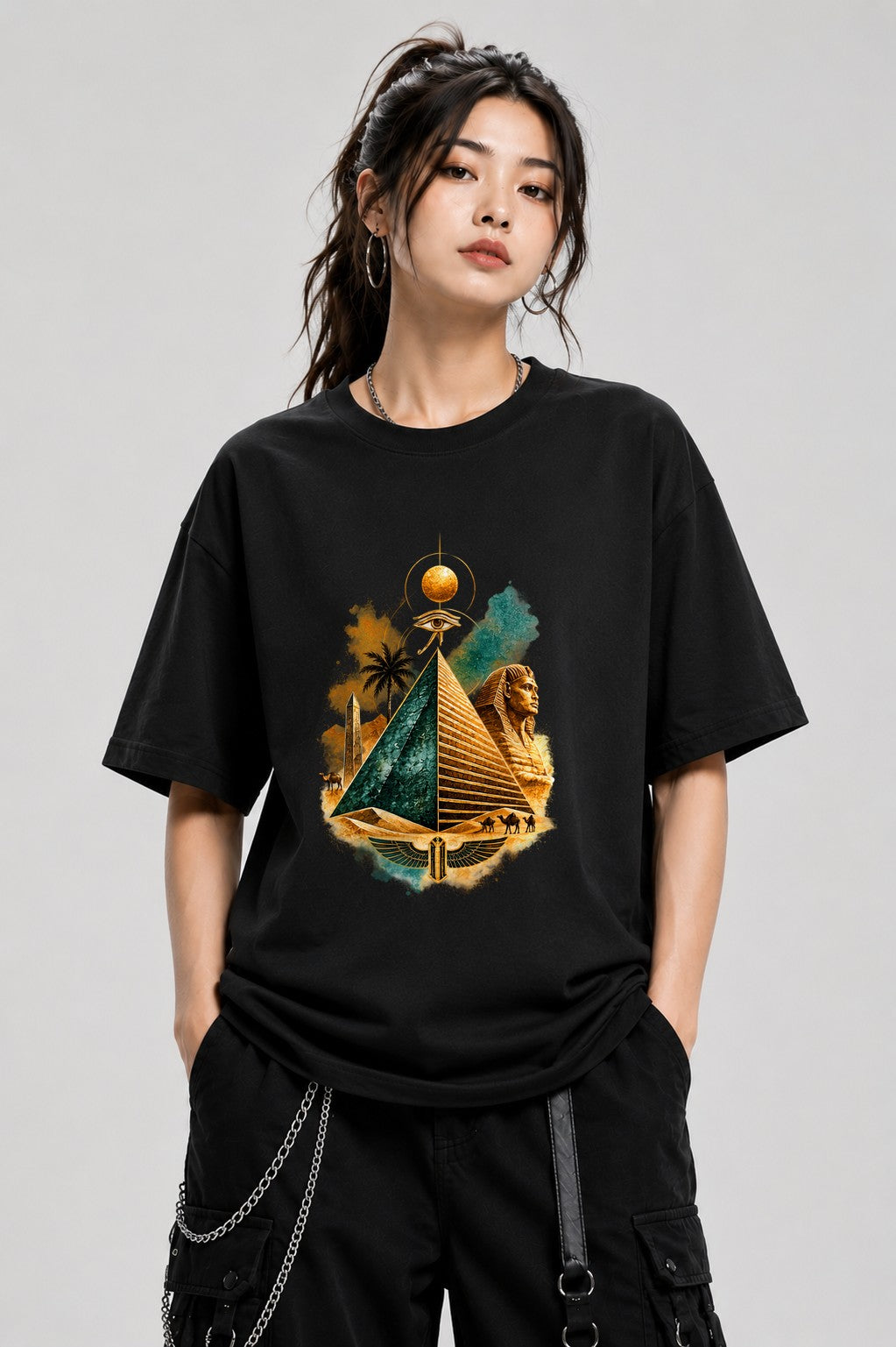 Egyptian Pyramid Mysticism - Black