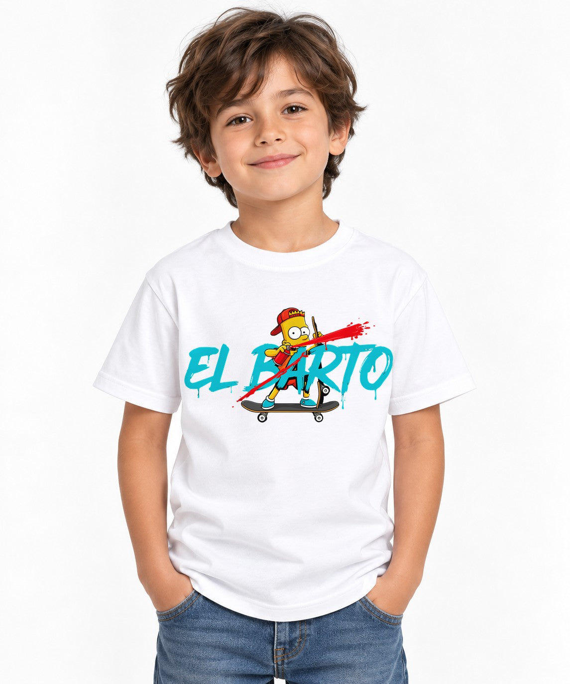 El Barto Skater - White
