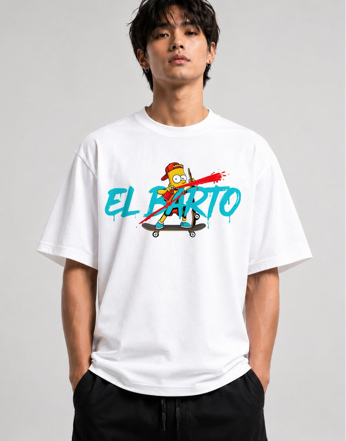 El Barto Skater - White
