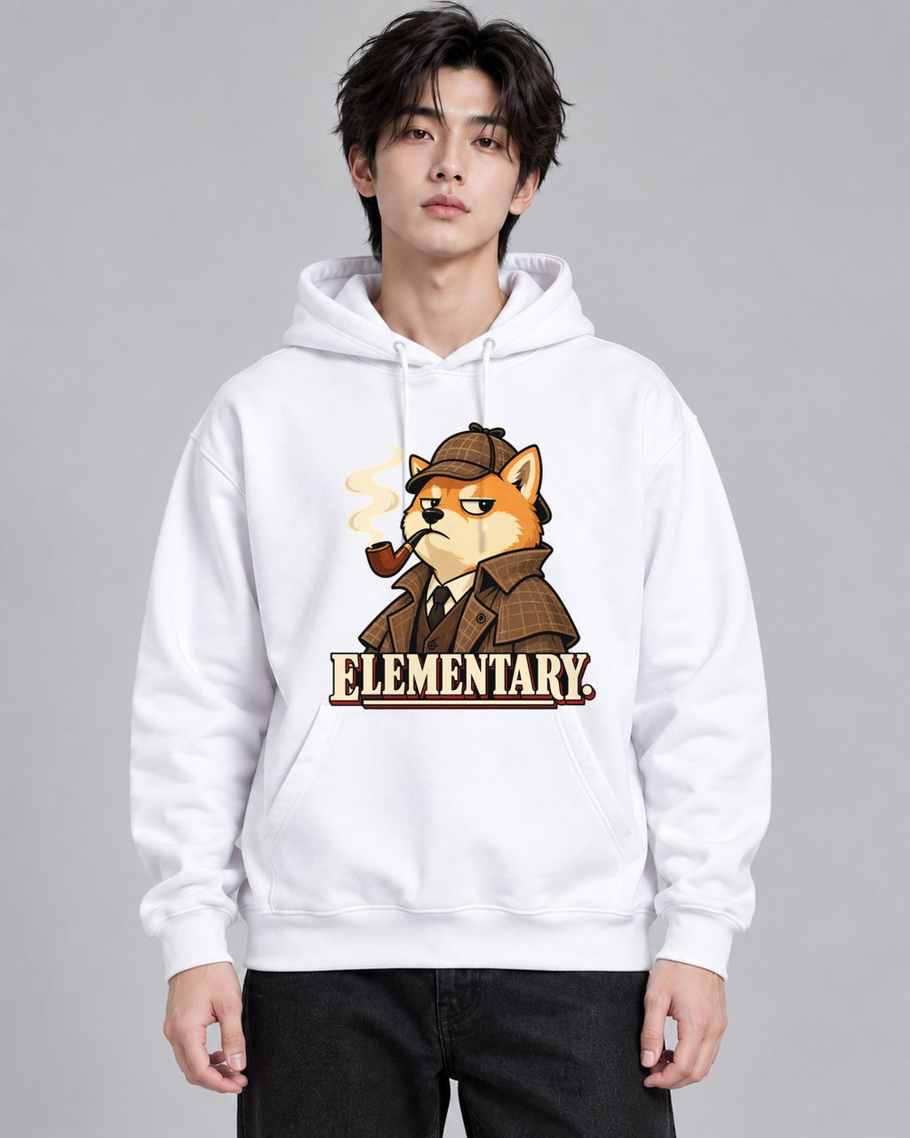 Elementary Detective Shiba - White