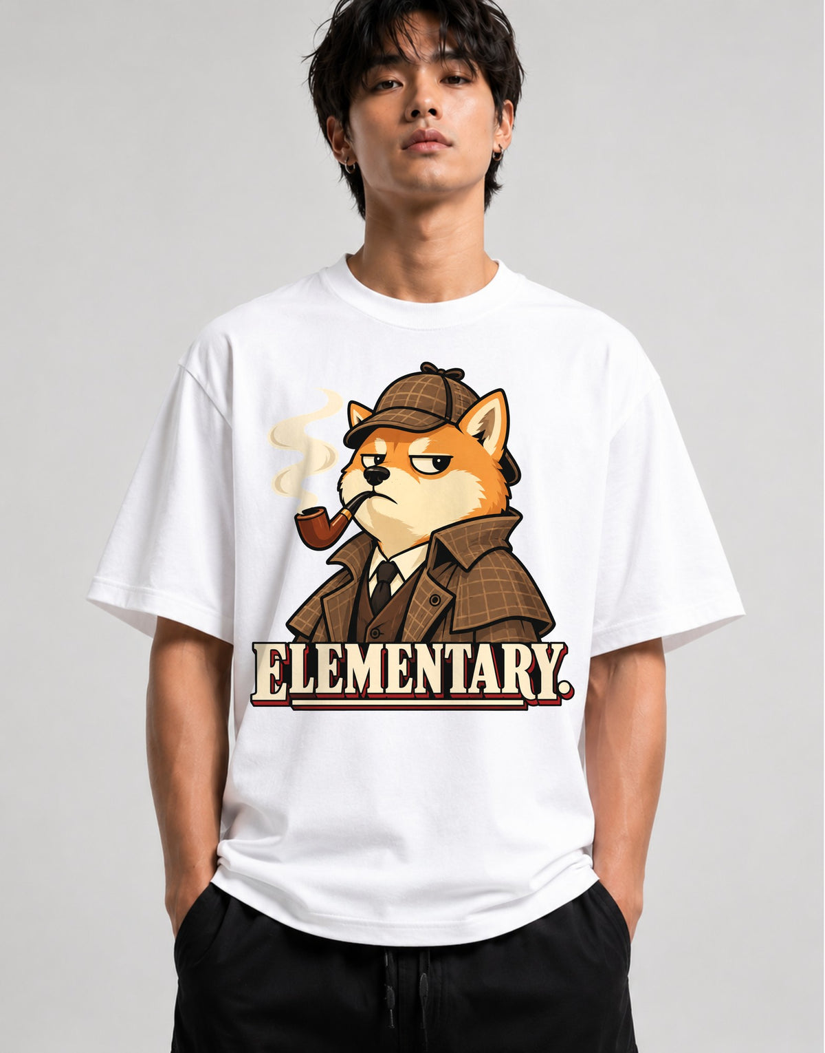 Elementary Detective Shiba - White