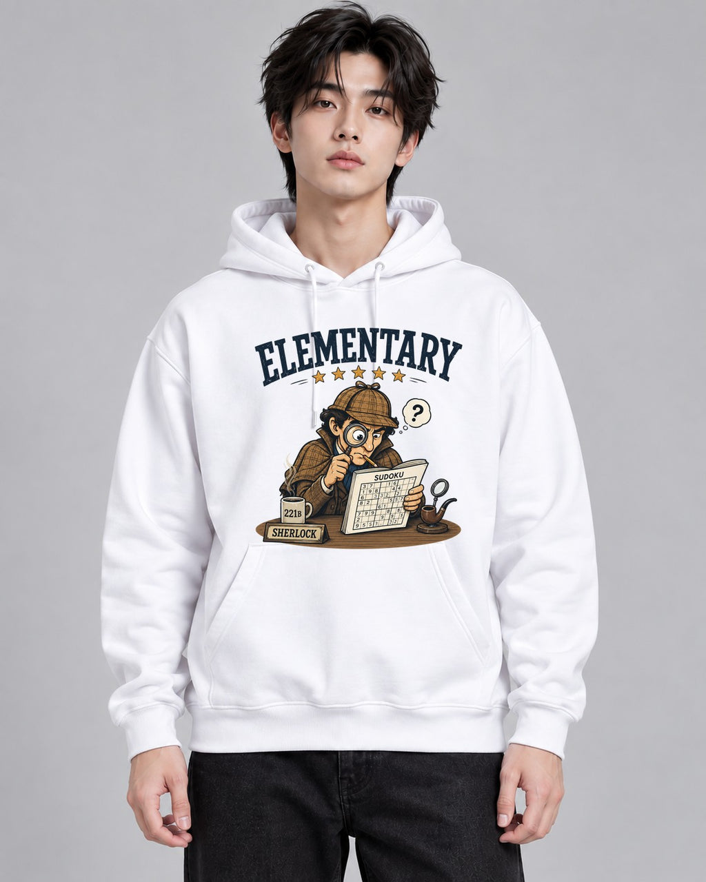 Elementary Detective Solving Sudoku - White