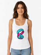 Endless Cycle Möbius Strip Graphic Tee - Bold Typography Art - White