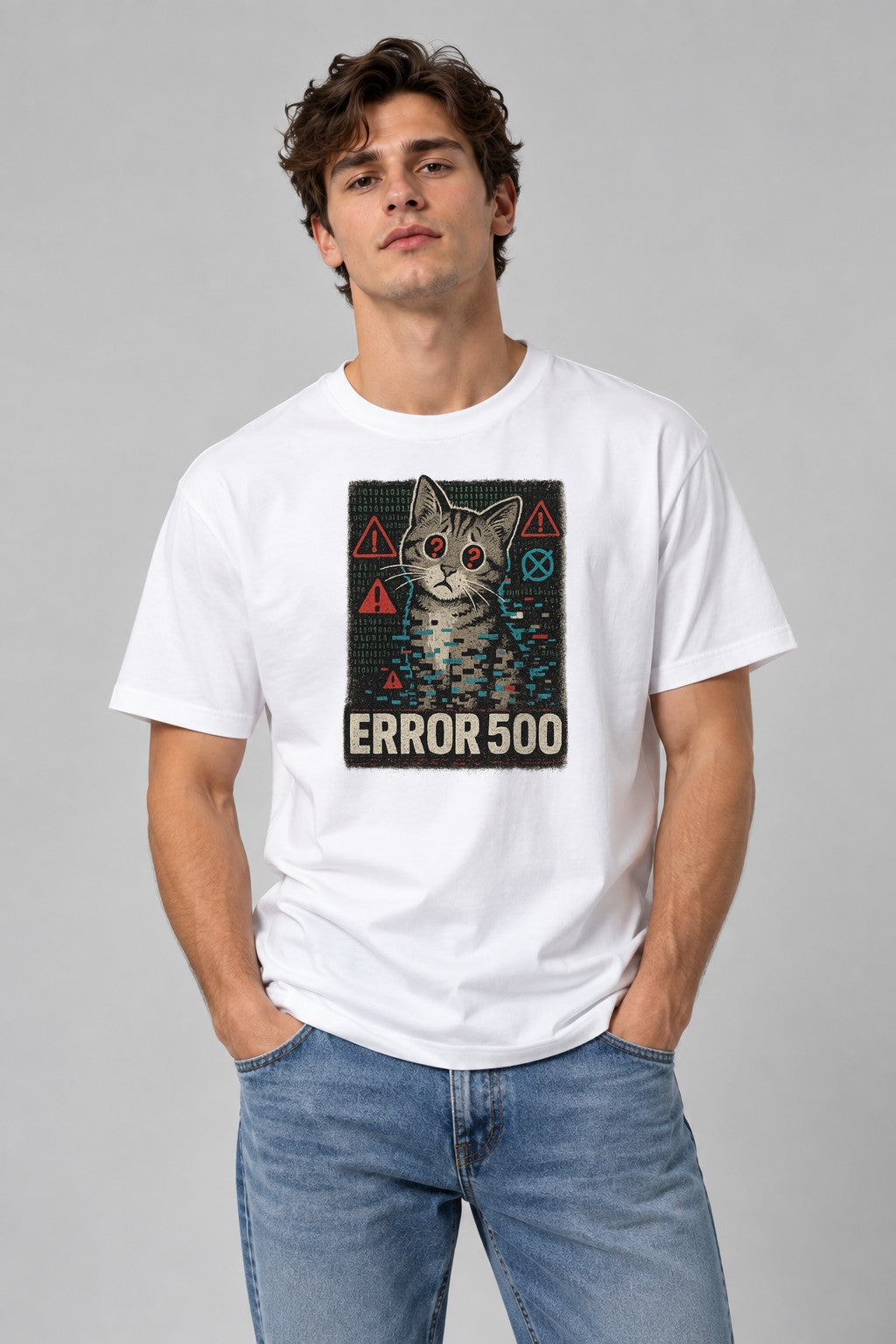 Error 500 Cat - White