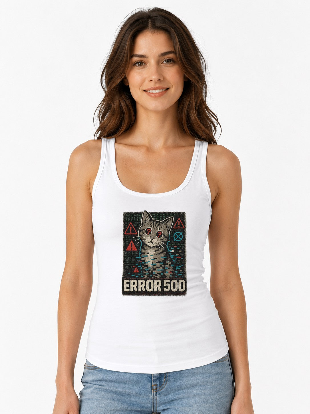 Error 500 Cat - White