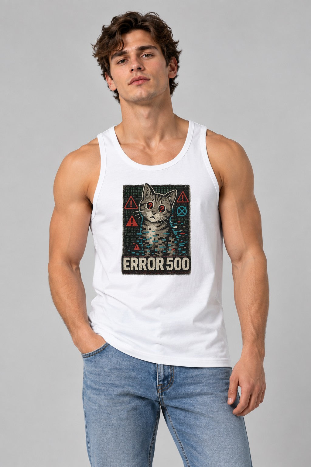 Error 500 Cat - White
