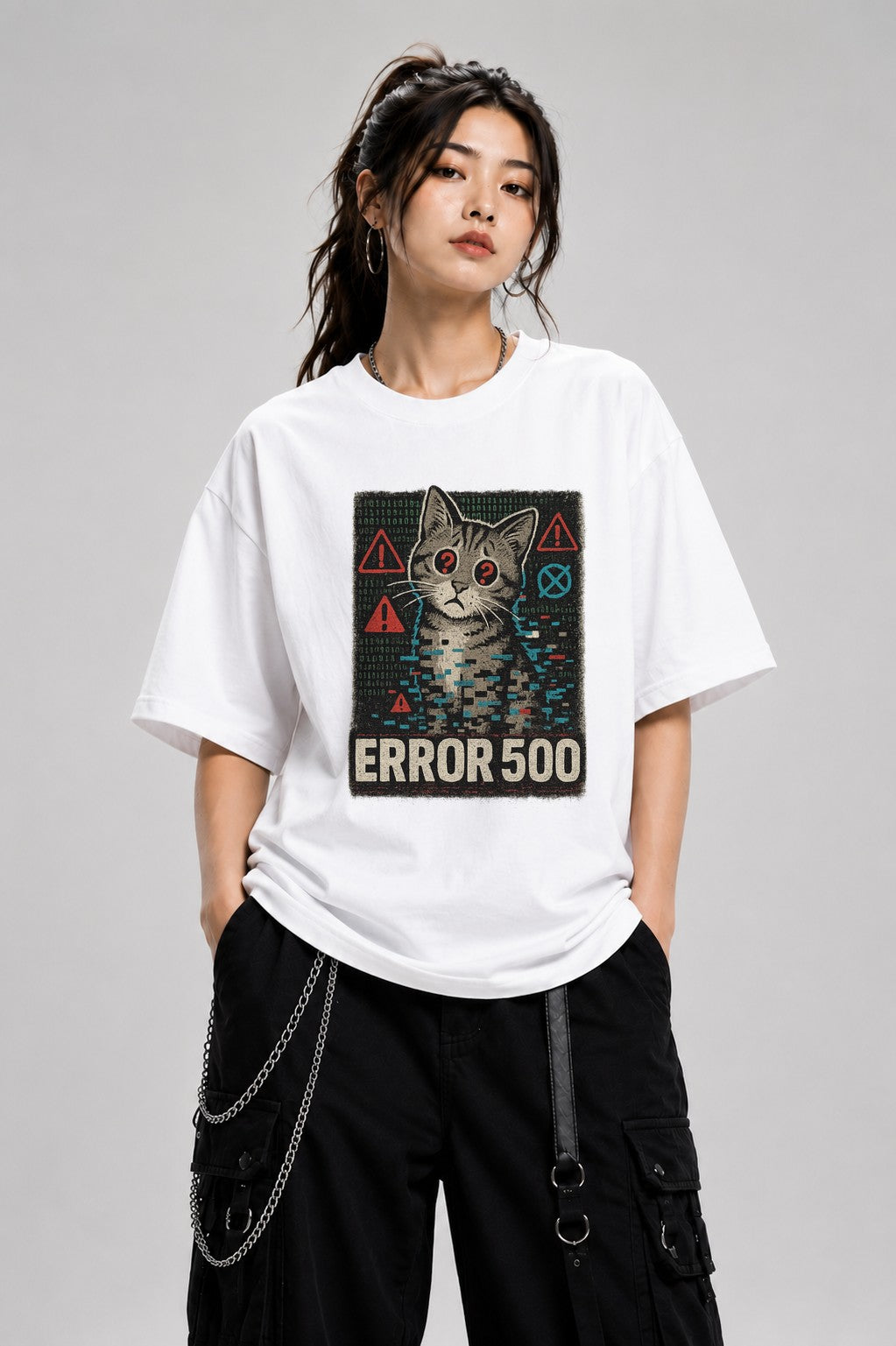 Error 500 Cat - White