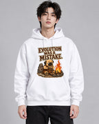 Evolution Was A Mistake Funny Cavema - White
