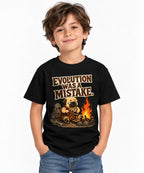 Evolution Was A Mistake Pug Shirt - Funny Caveman Dog Meme Tee - Black