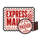Express Mail Stamp Tee - Vintage Postal Service Graphic