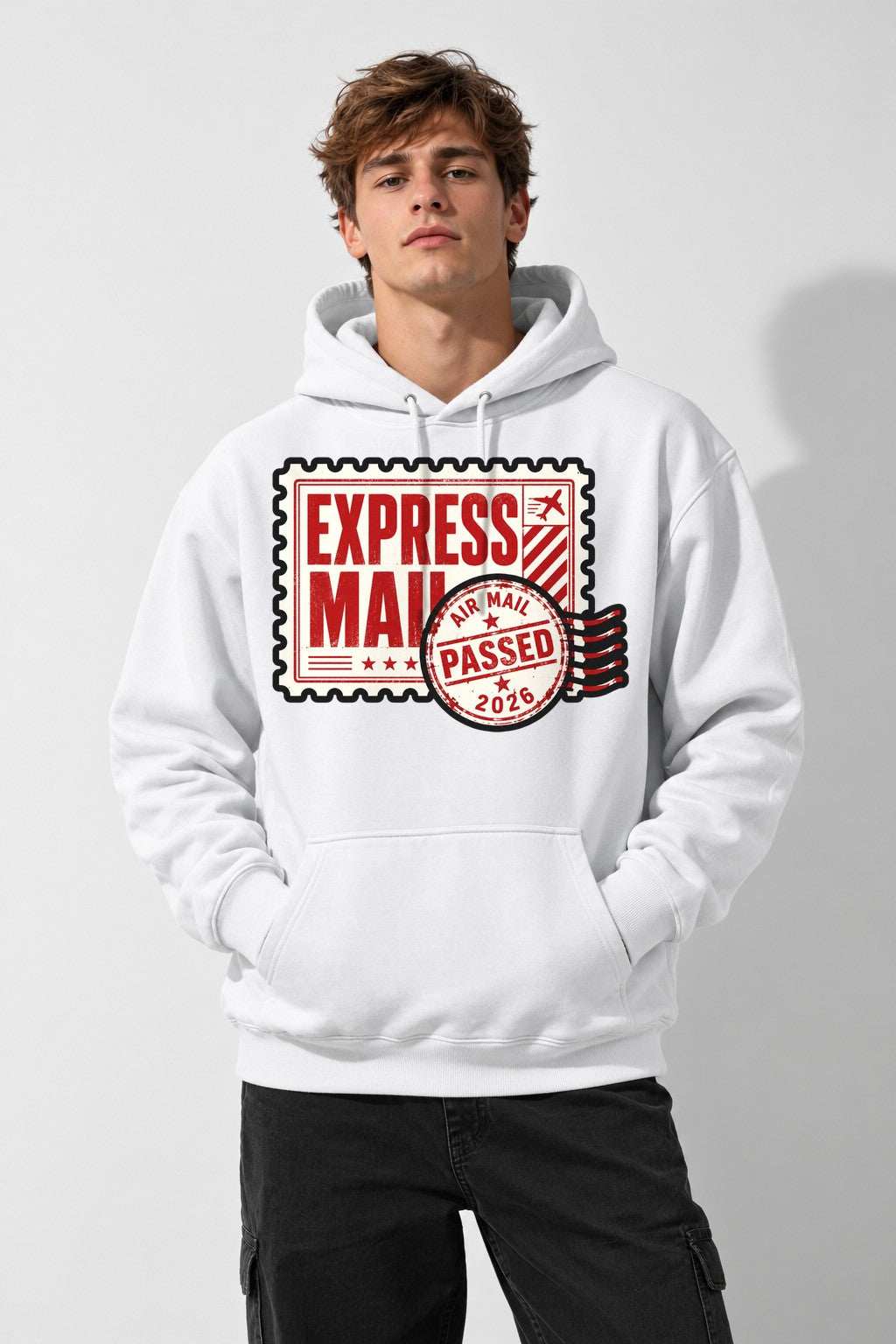 Express Mail Stamp - White