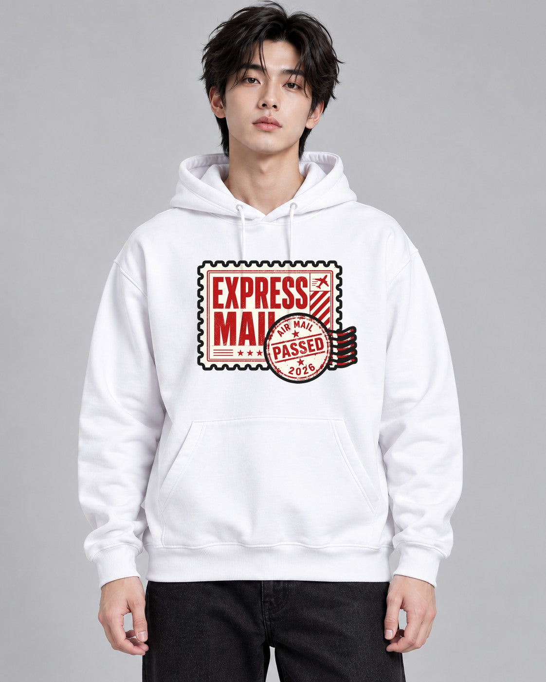 Express Mail Stamp - White