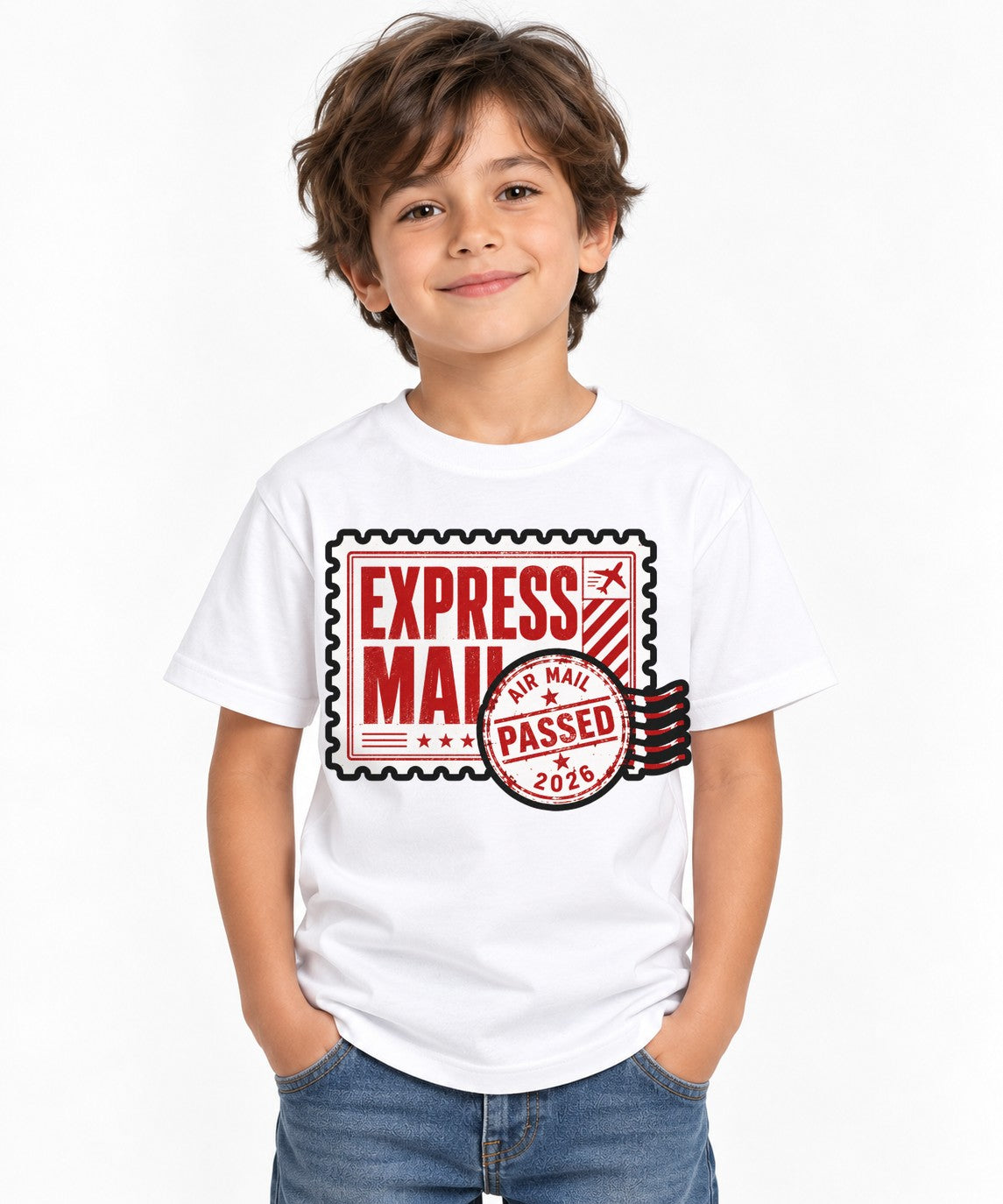 Express Mail Stamp - White