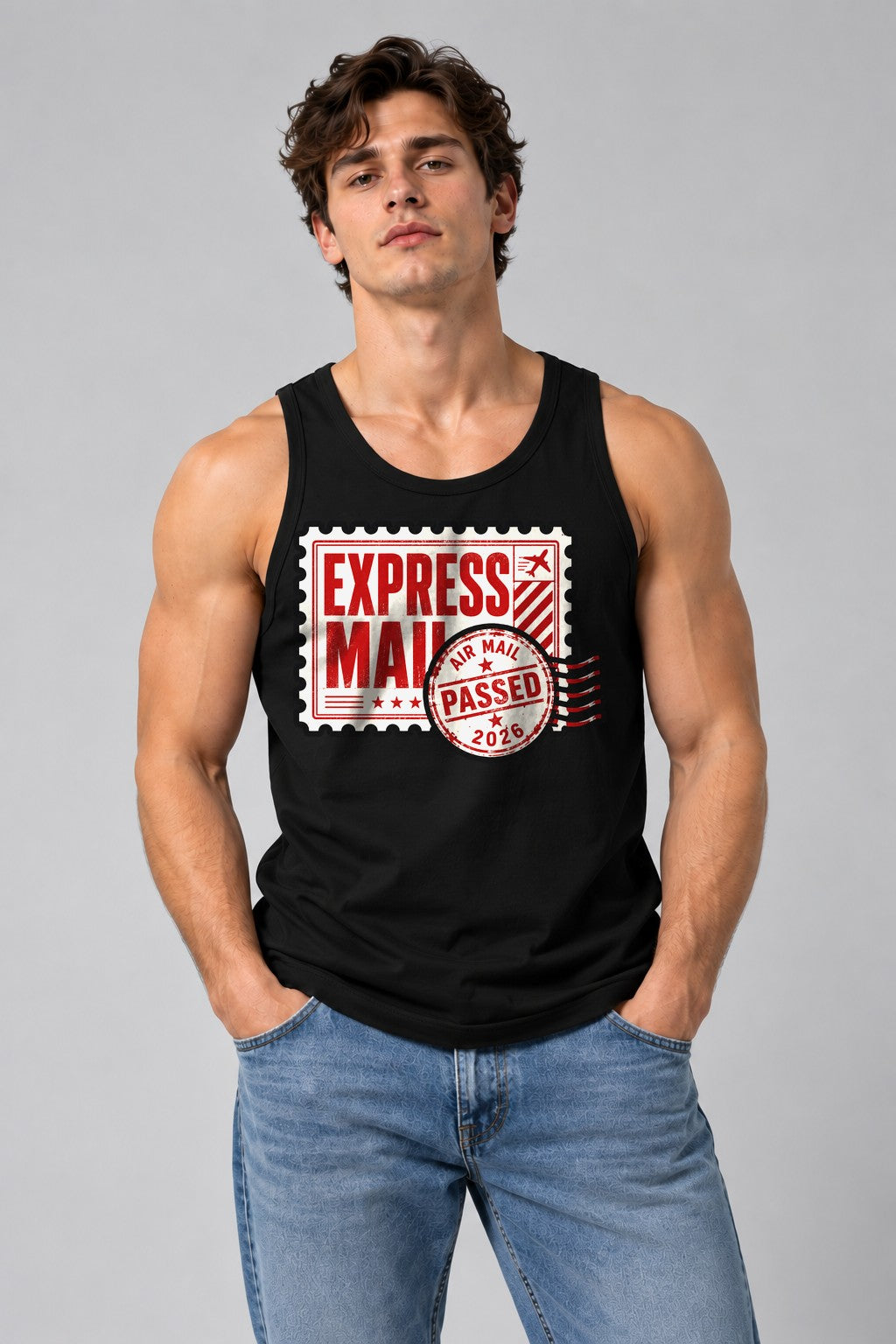 Express Mail Stamp - Black