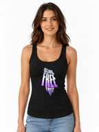 Falling Free Typography Shirt - Bold 3D Lettering Graphic Tee - Black
