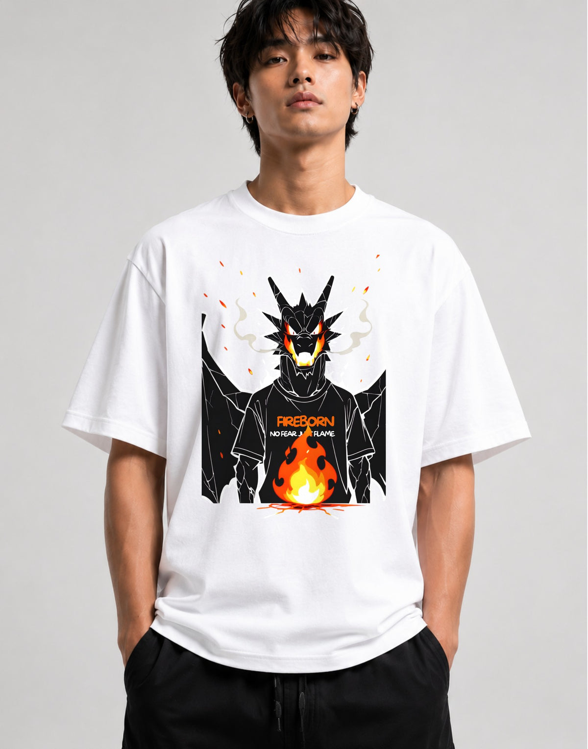 Fireborn Dragon Warrior - White