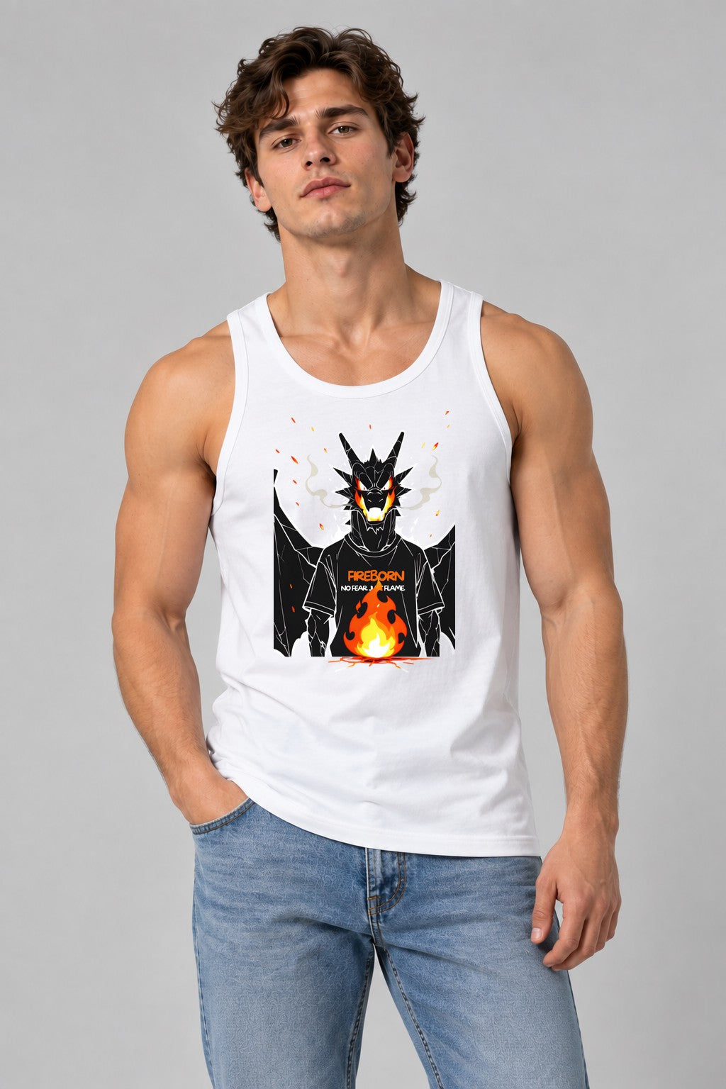 Fireborn Dragon Warrior - White