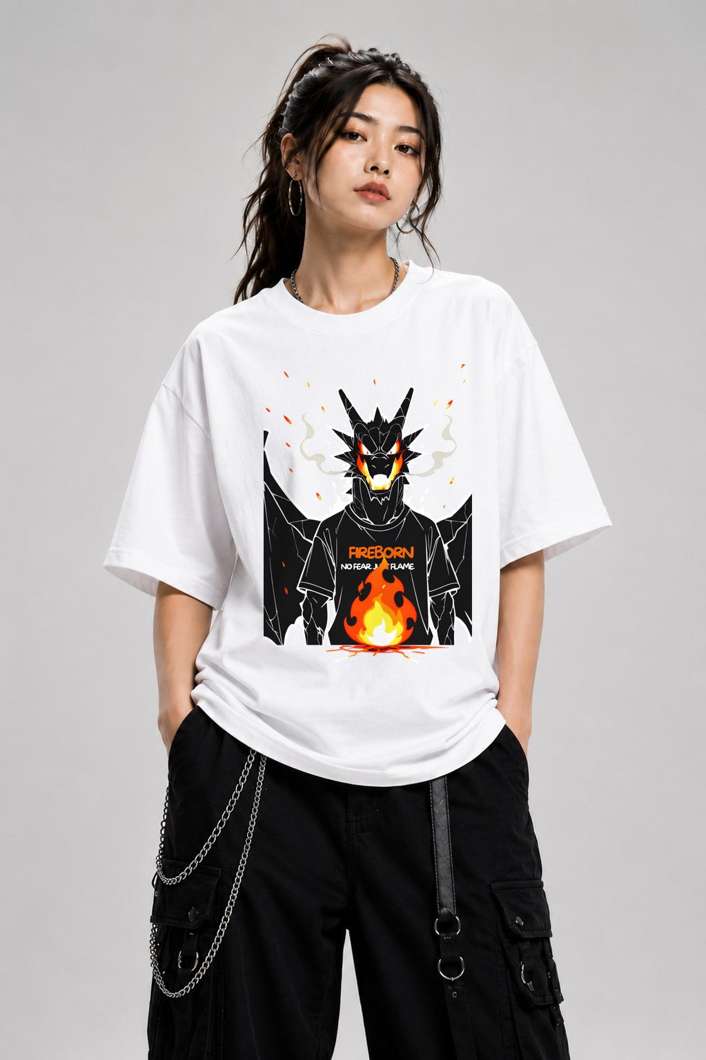 Fireborn Dragon Warrior - White