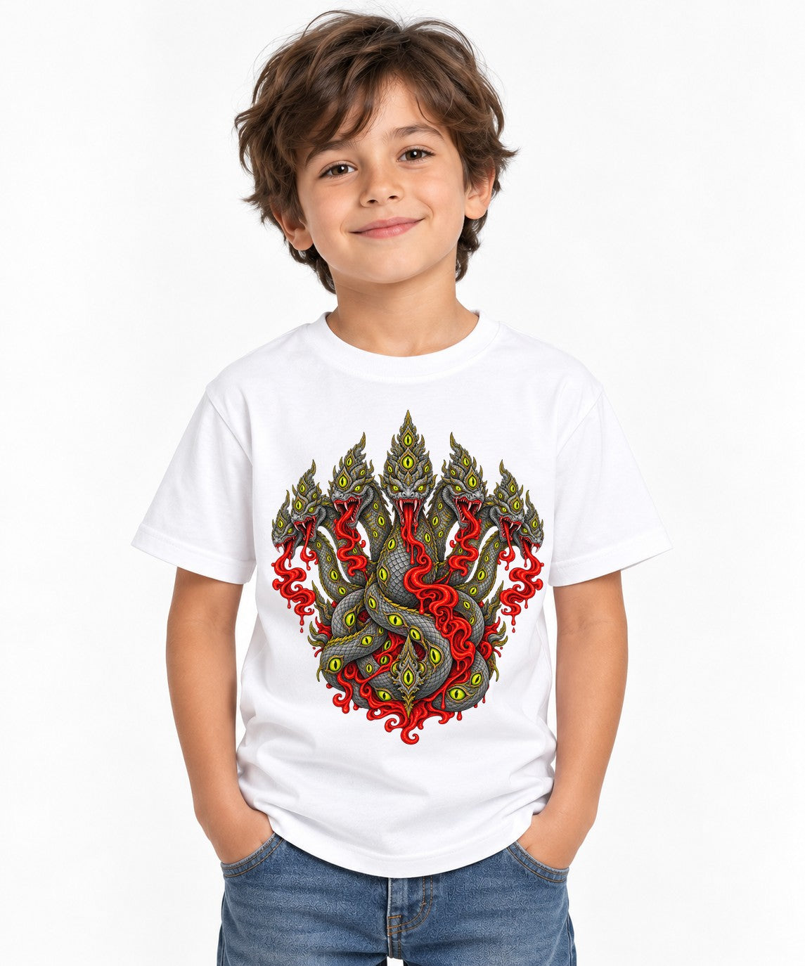 Five Headed Serpent - White
