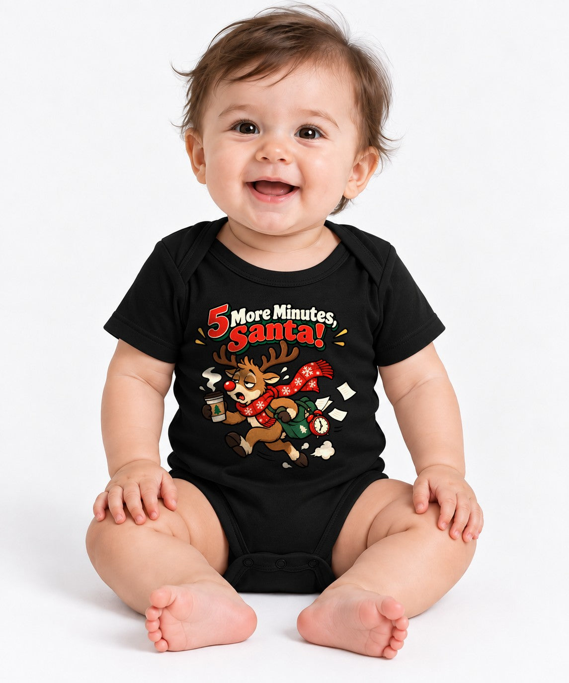Five More Minutes Santa - Black
