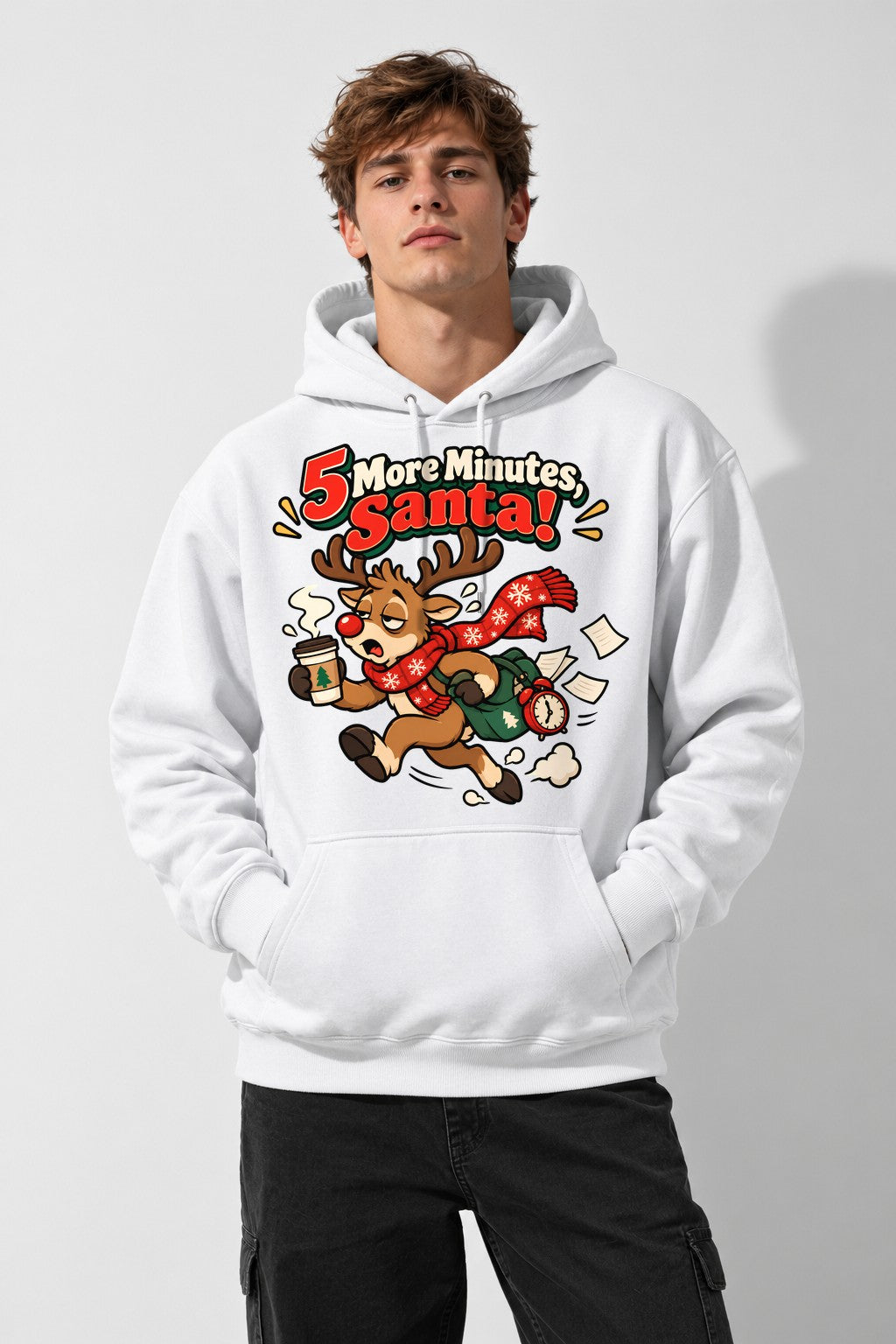Five More Minutes Santa - White