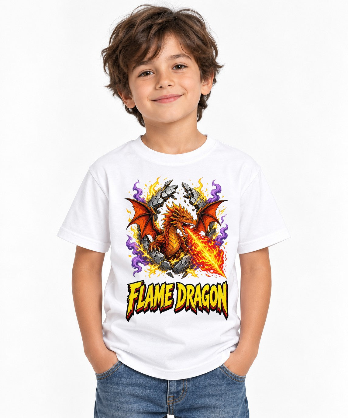 Flame Dragon - White