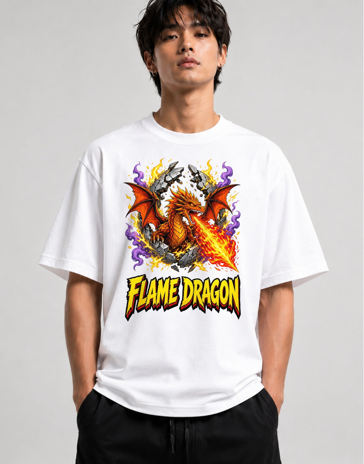 Flame Dragon - White
