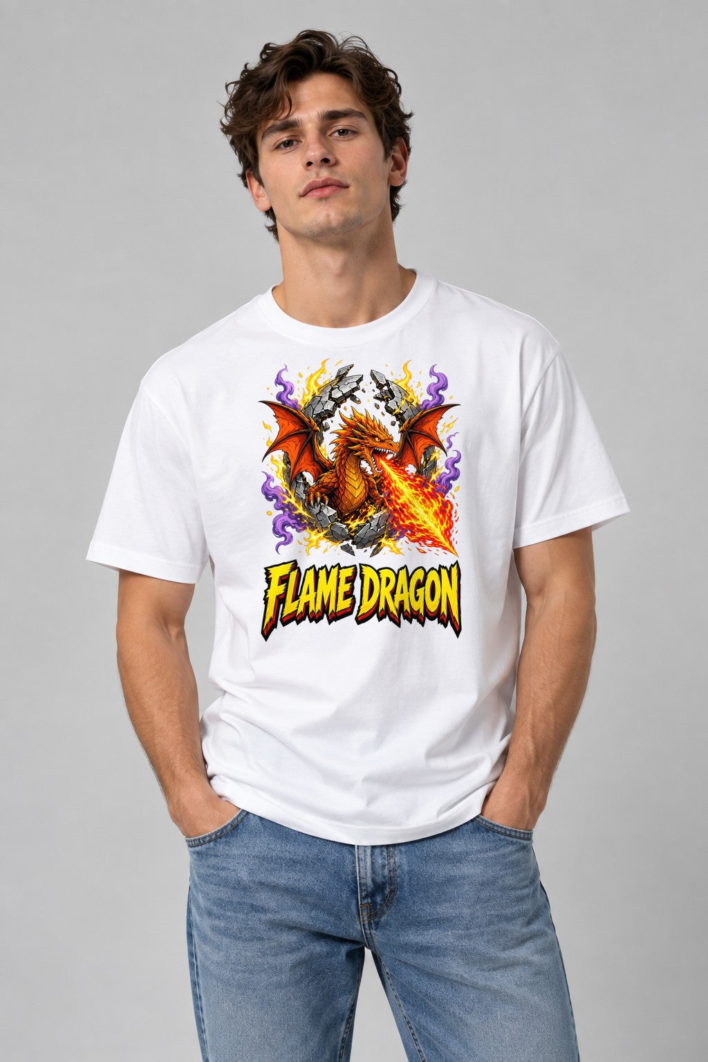 Flame Dragon - White