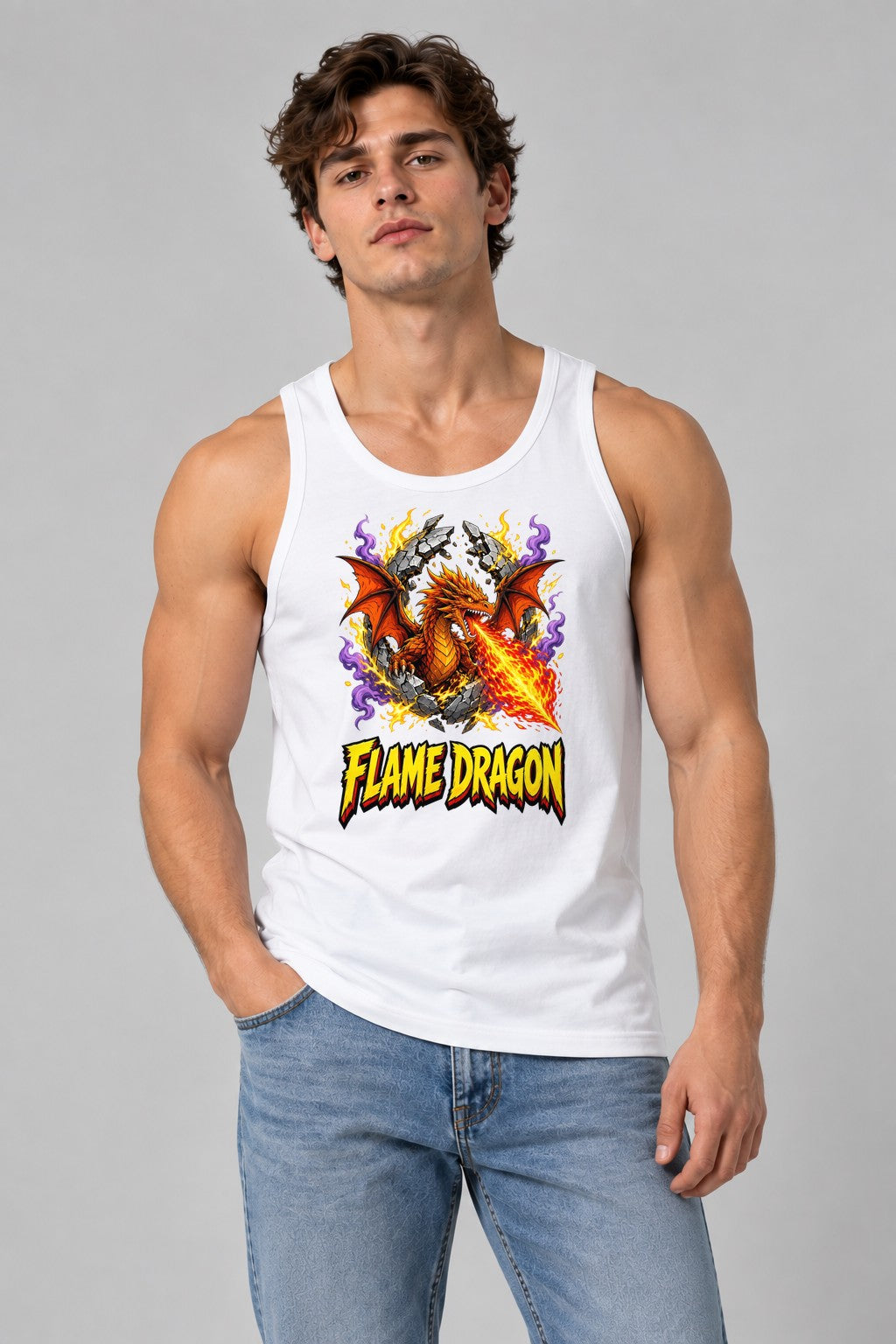 Flame Dragon - White
