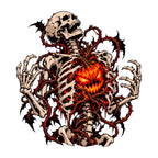 Flaming Heart Skeleton
