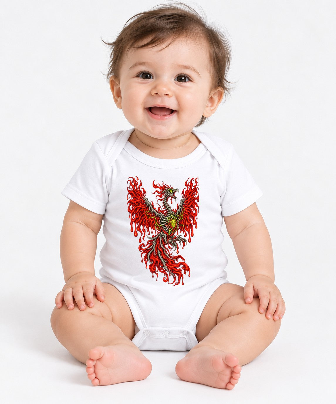 Flaming Phoenix Skeleton - White
