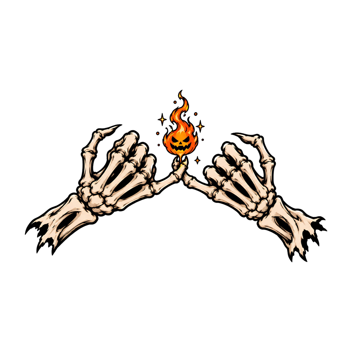 Flaming Skeleton Hands