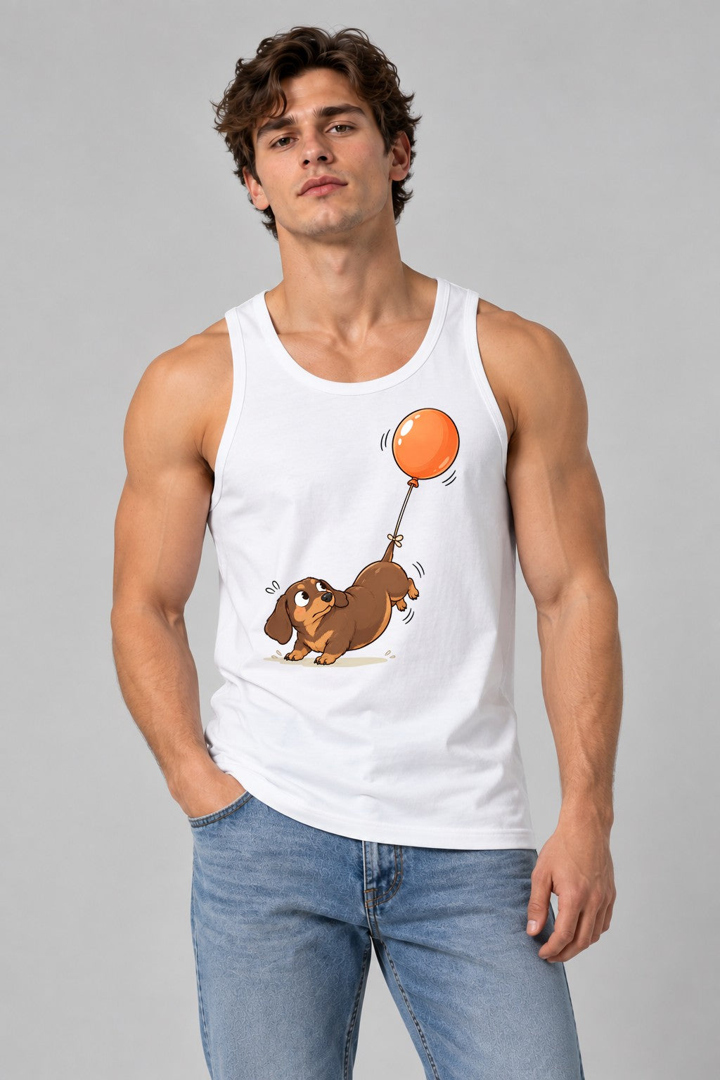 Floating Balloon Puppy - White