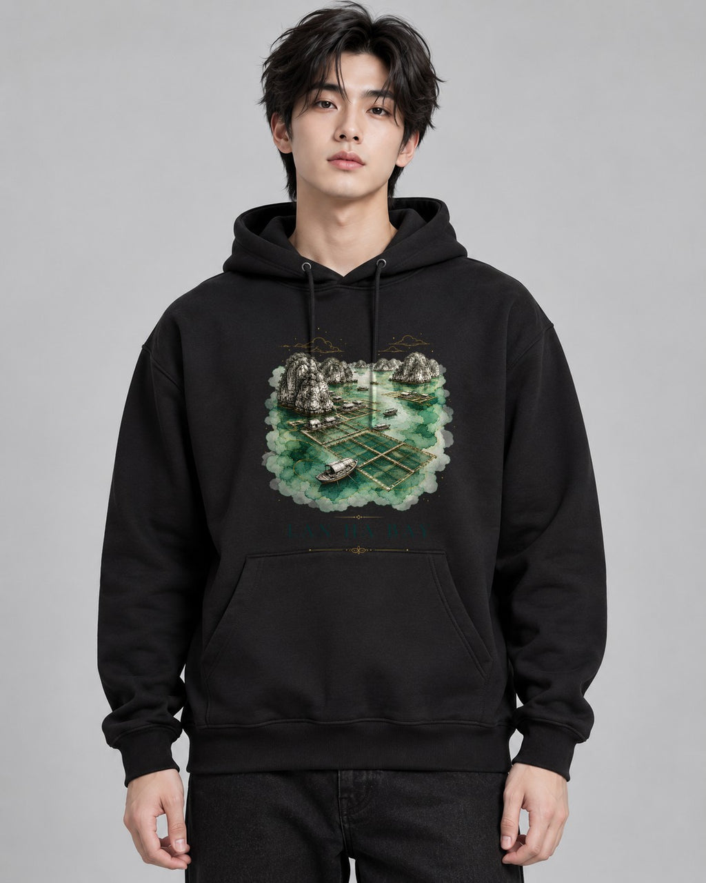 Floating Fishing Village - Black