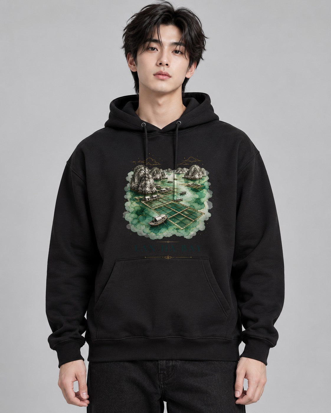 Floating Fishing Village - Black
