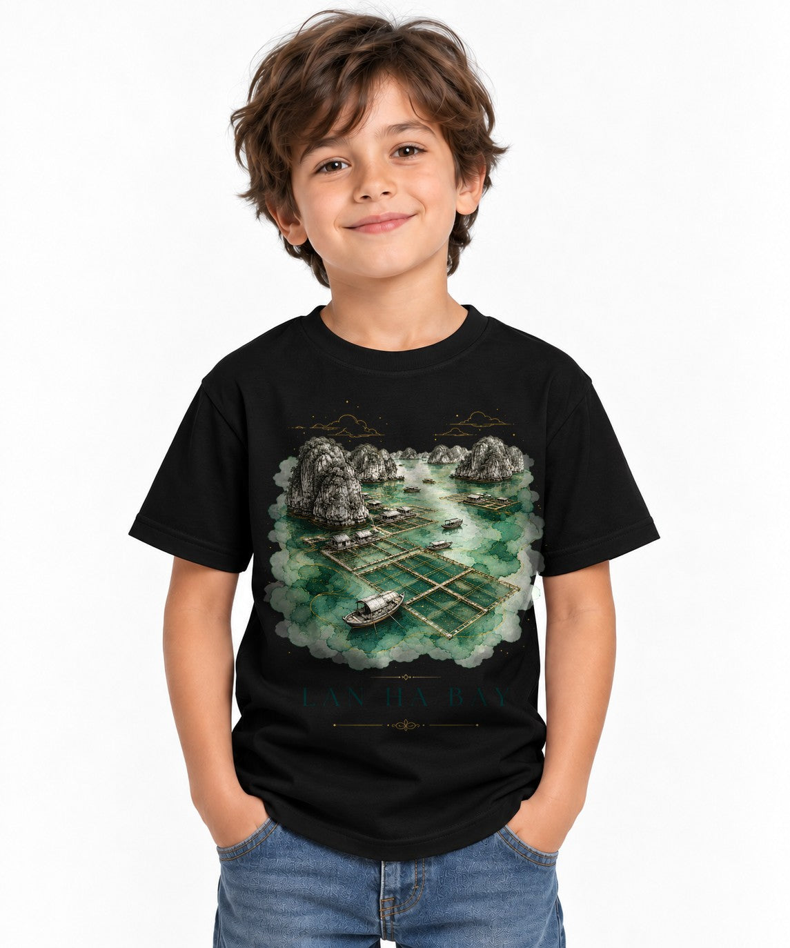 Floating Fishing Village - Black